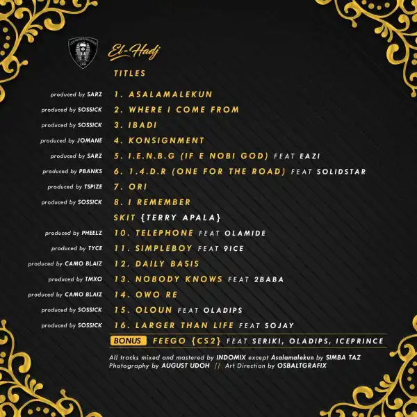 Reminisce Unveils Official Tracklist For Fourth Studio Album “El Hadj”